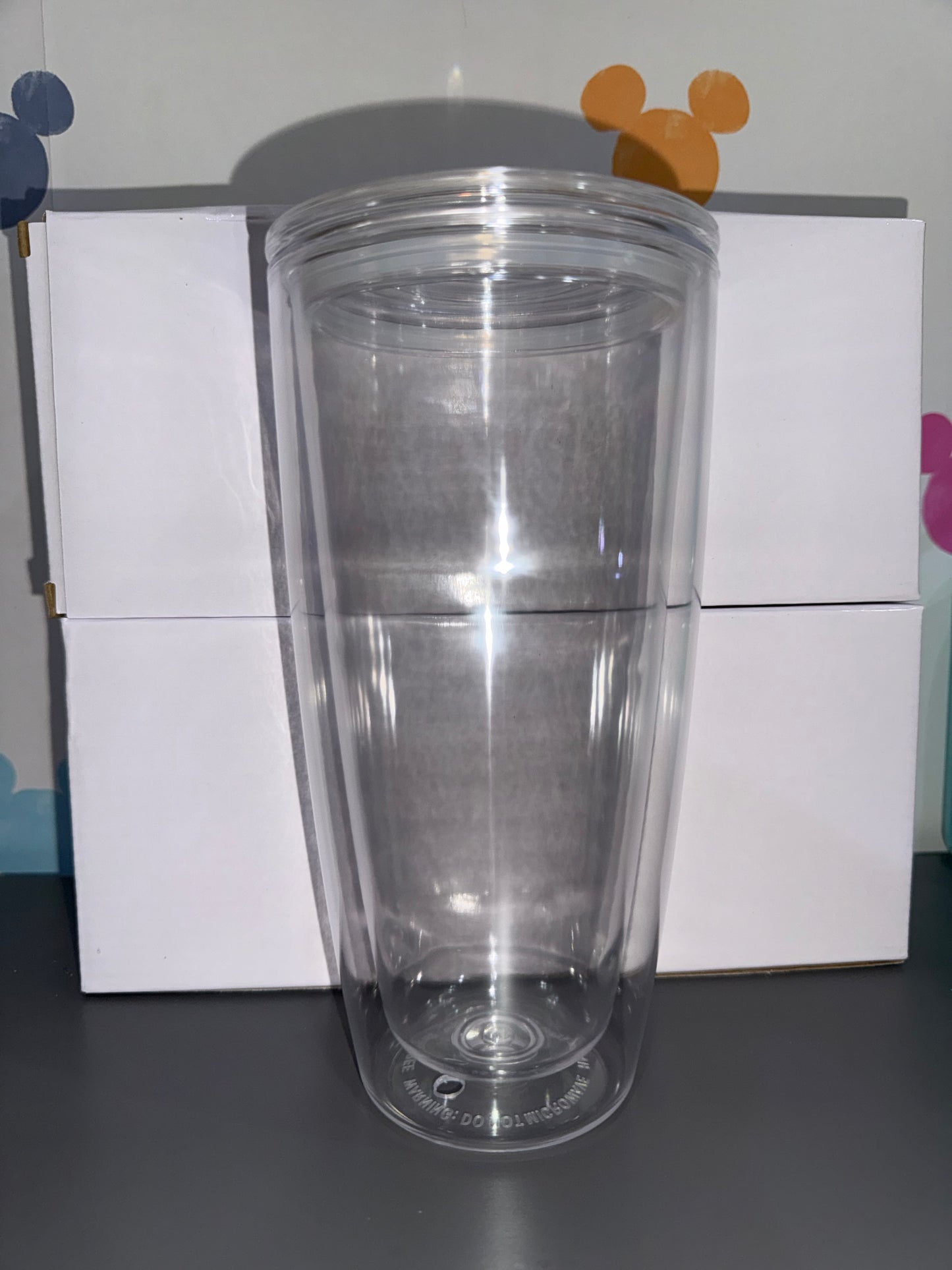 24oz Acrylic curved Snowglobe