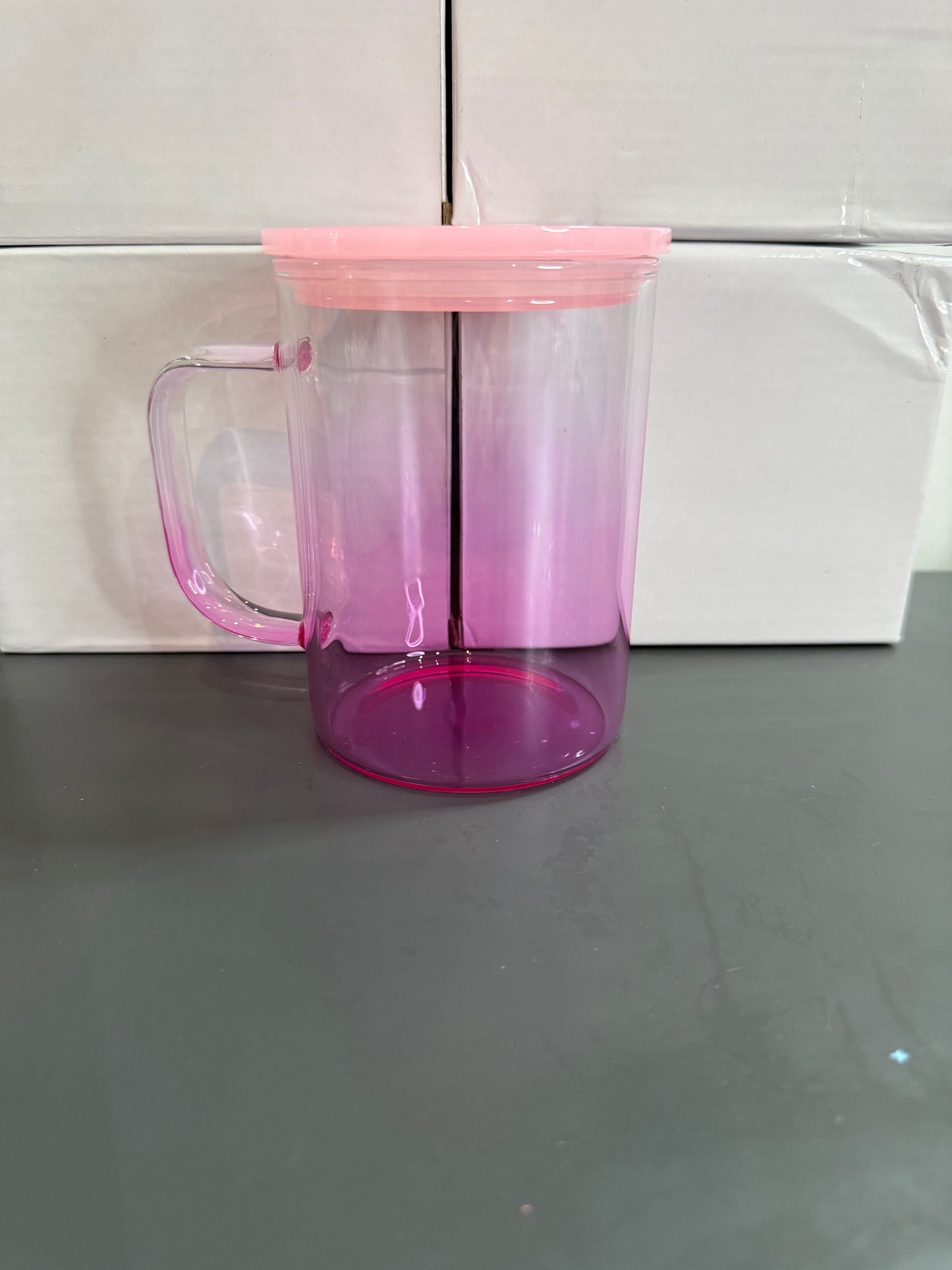 17oz Ombre glass mug