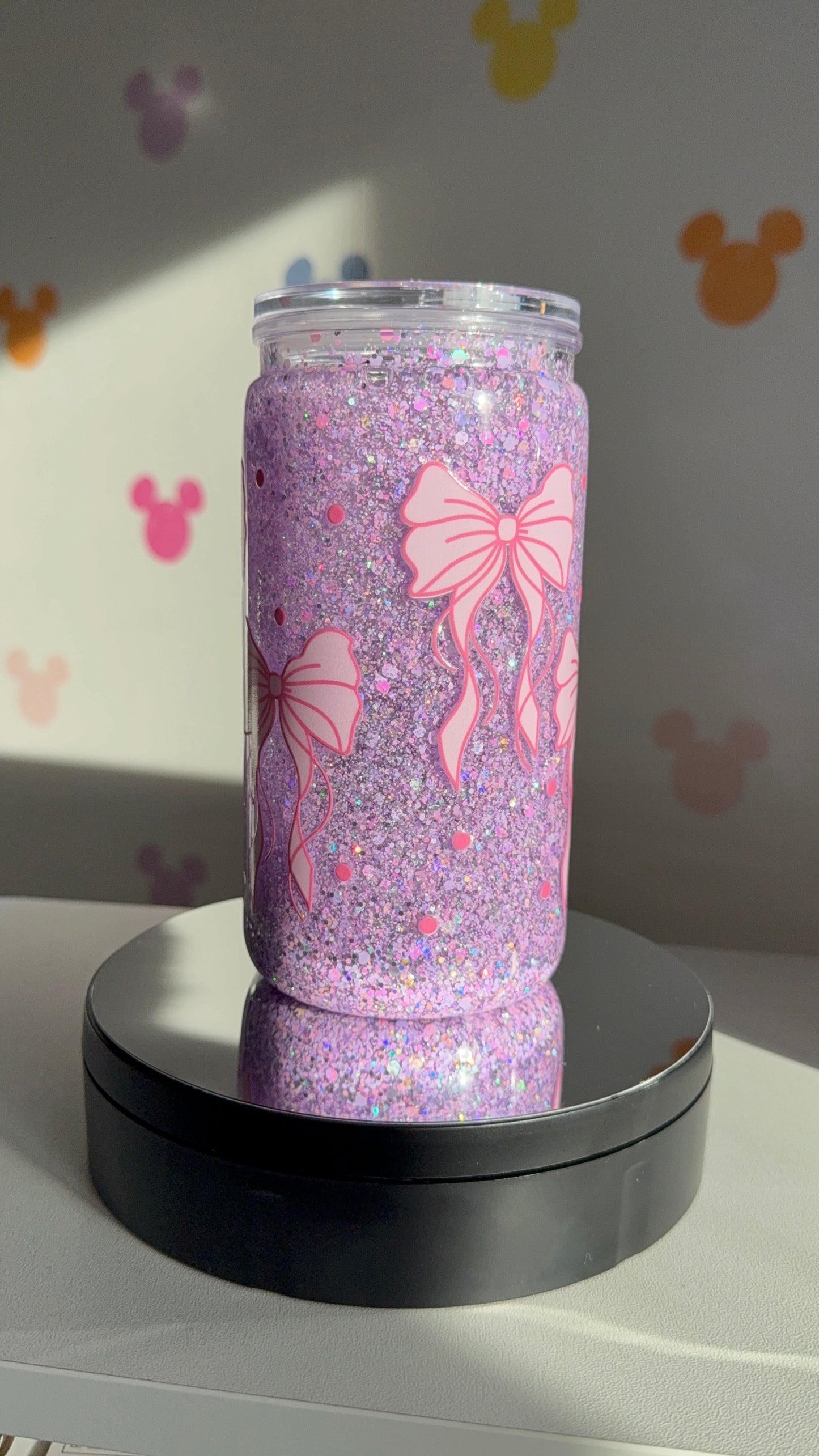 Bow design Snowglobe tumbler