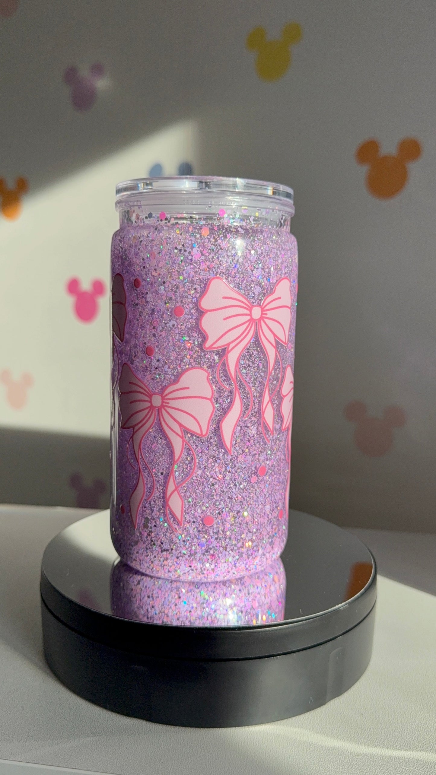 Bow design Snowglobe tumbler