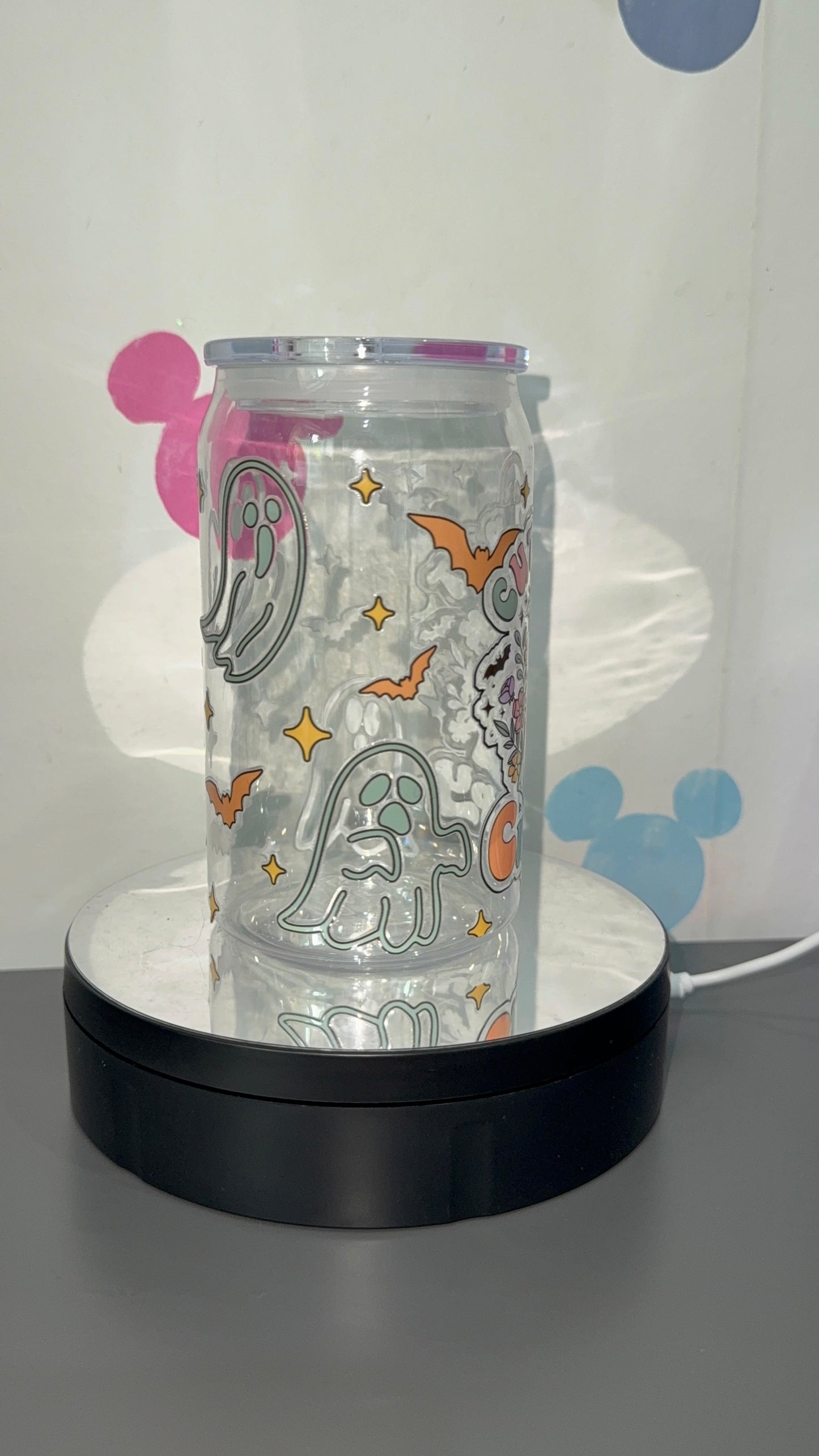 Cute but creepy ghost tumbler.