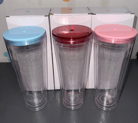 NEW colour lid 24oz Acrylic Snowglobe