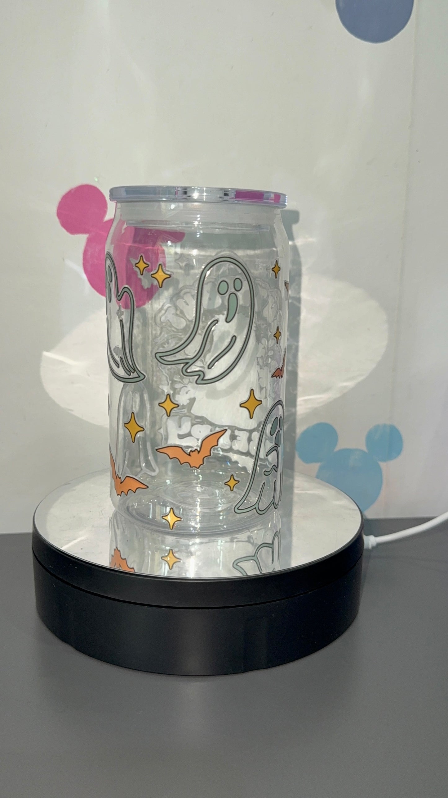 Cute but creepy ghost tumbler.