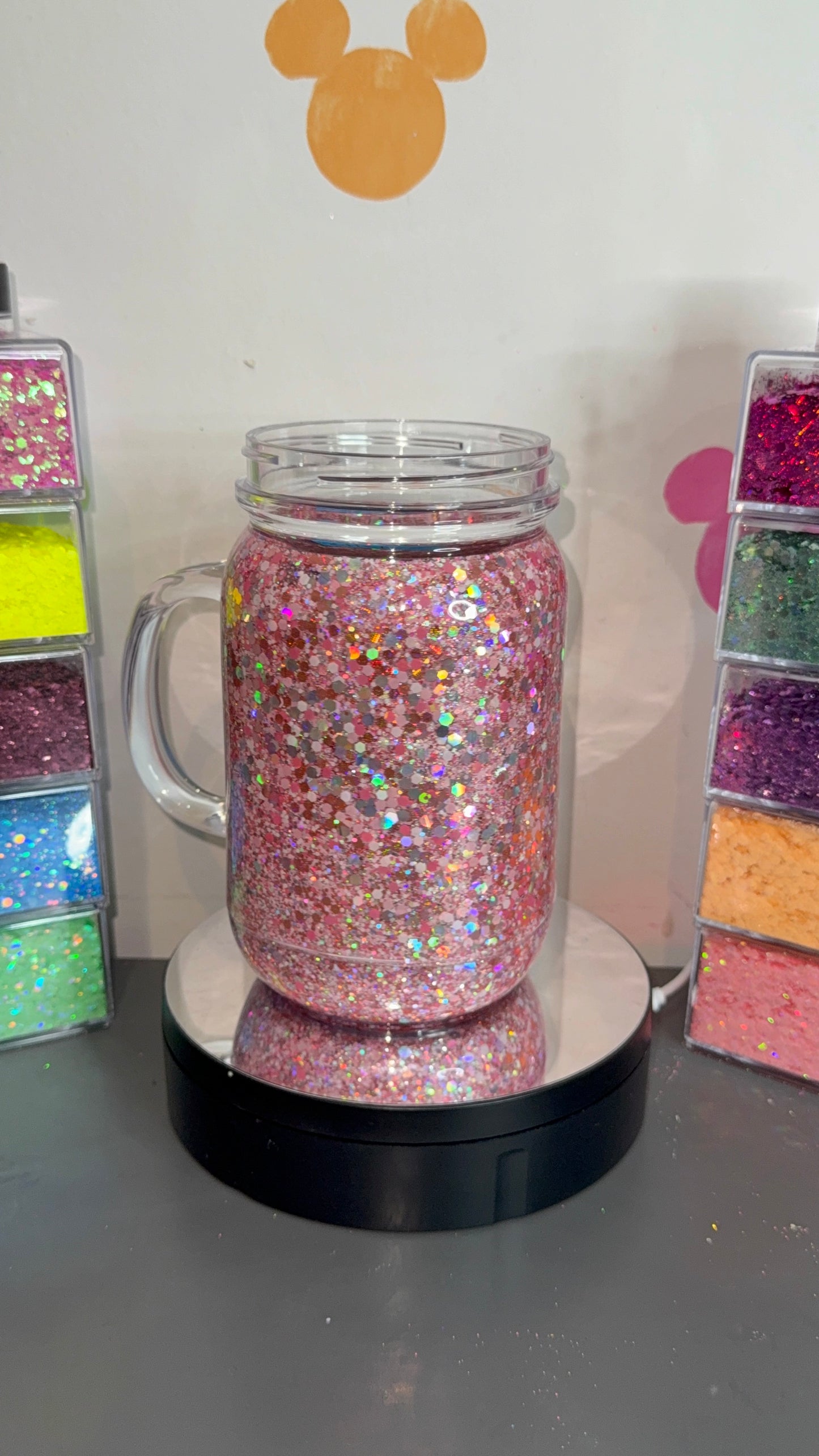 20oz Acrylic Mason jar snowglobe