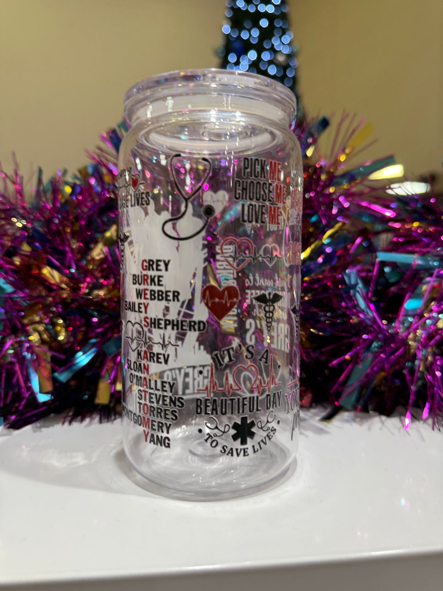 Greys Anatomy acrylic can