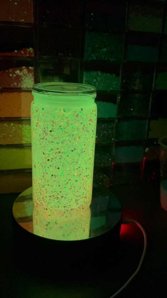 Glow in the dark 16oz acrylic Snowglobe