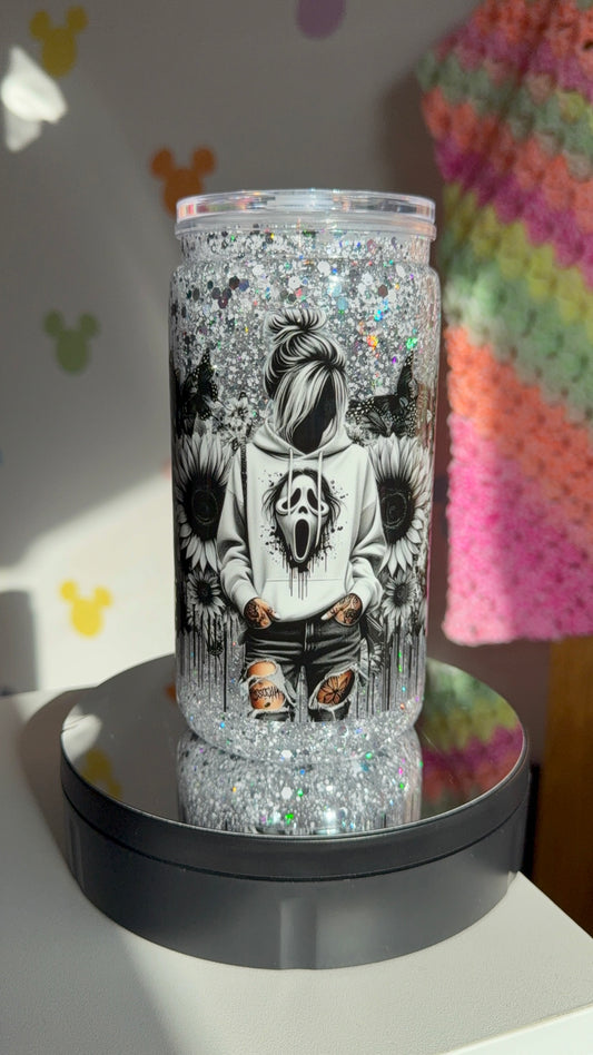 Ghostface Snowglobe tumbler