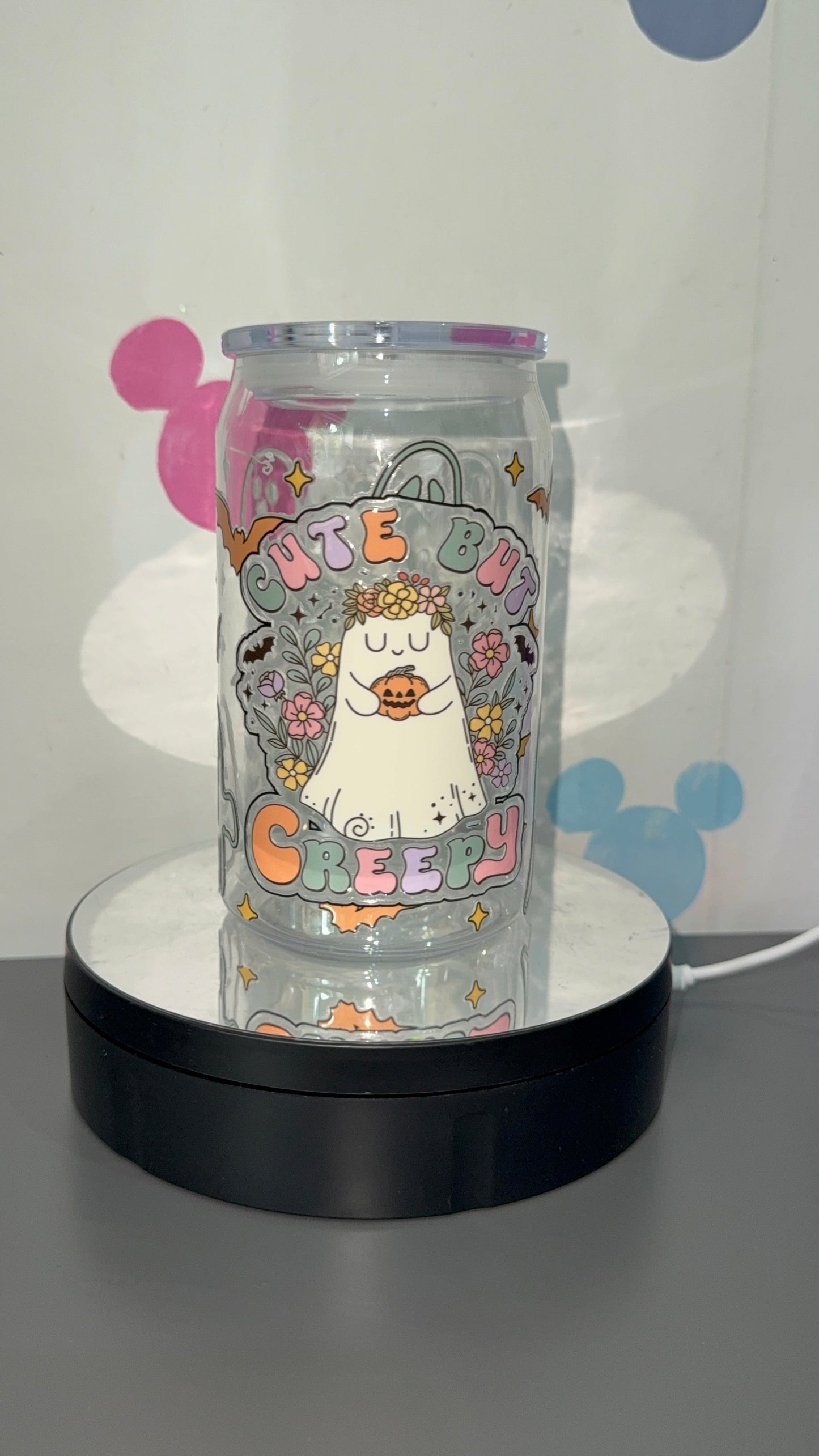 Cute but creepy ghost tumbler.