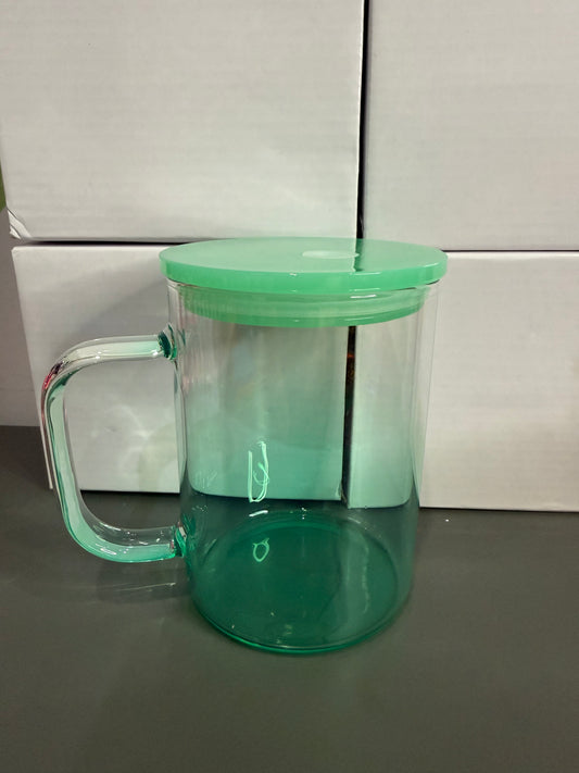 DE Blue ombre glass mug