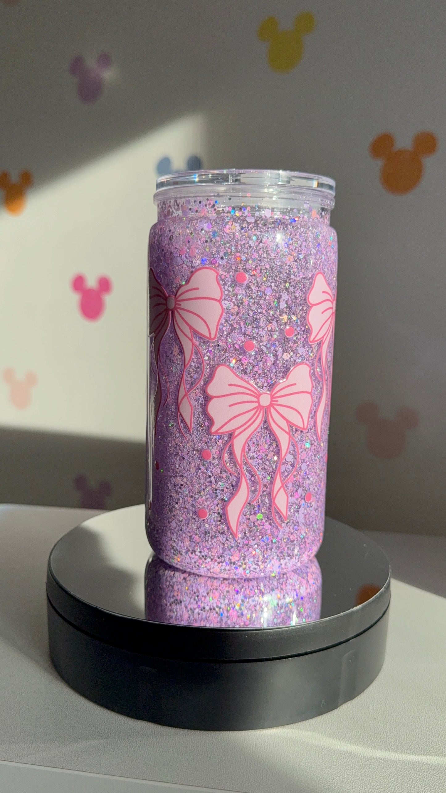 Bow design Snowglobe tumbler