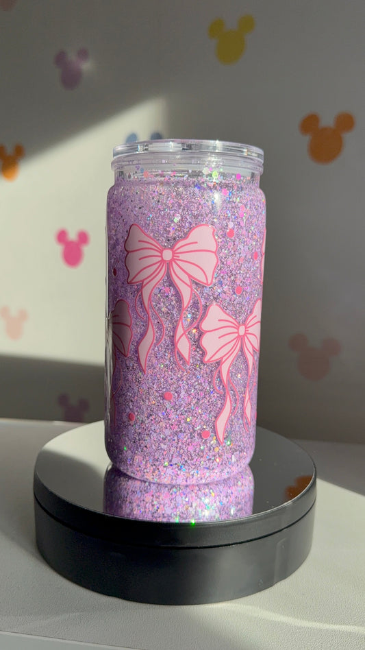 Bow design Snowglobe tumbler