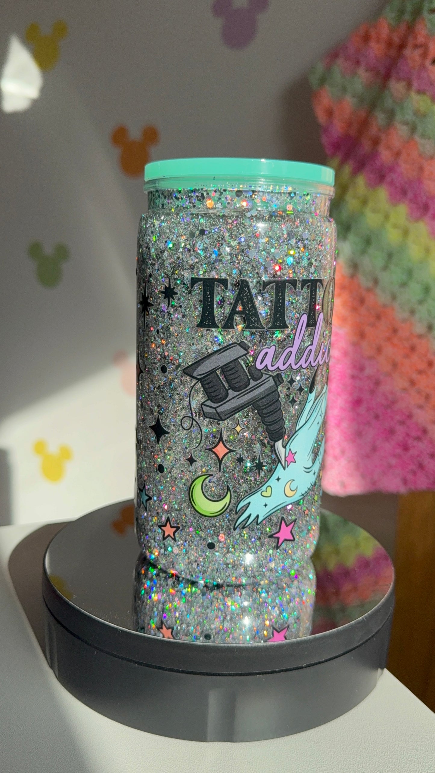 Tattoo addict Snowglobe tumbler