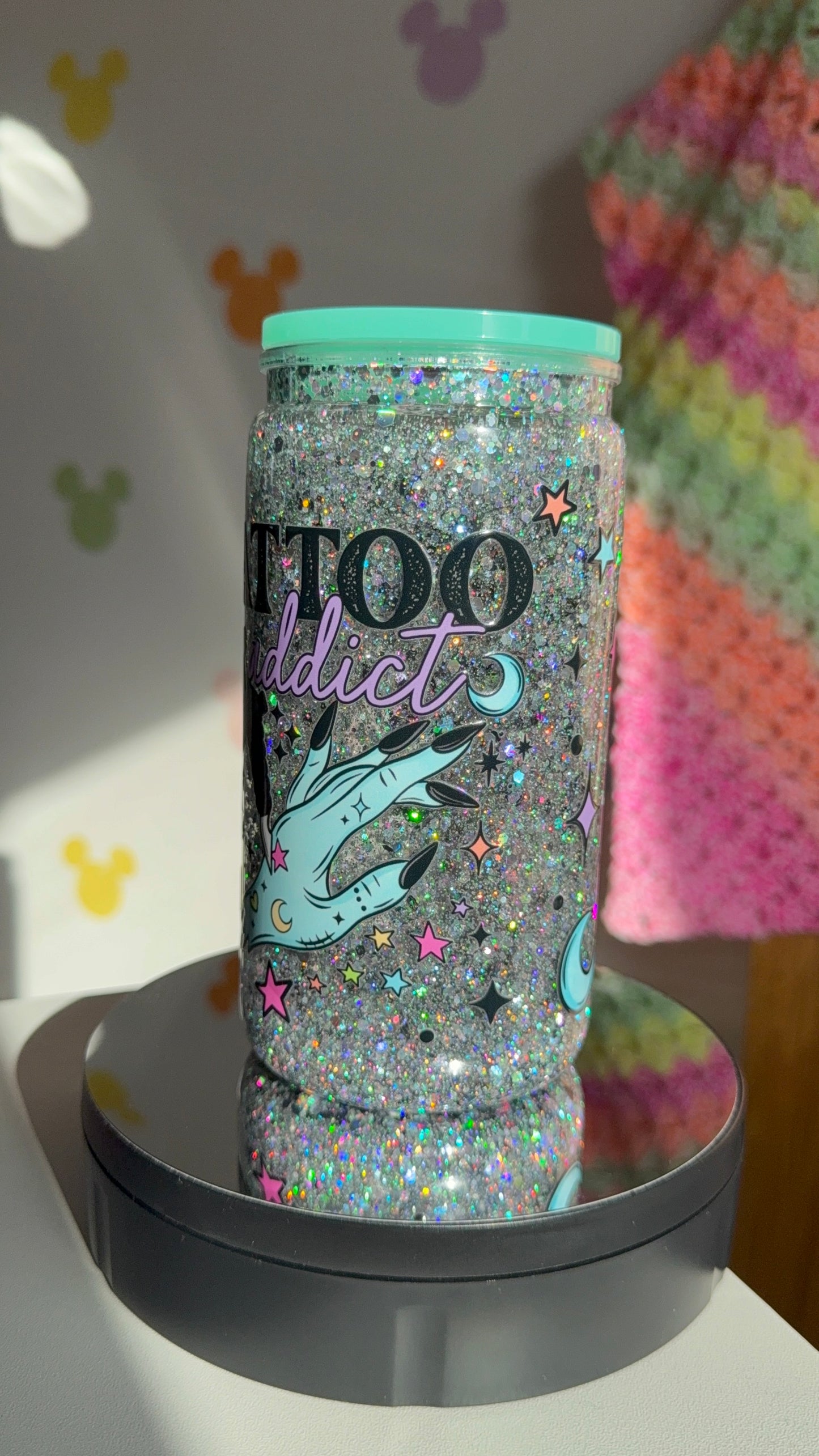 Tattoo addict Snowglobe tumbler